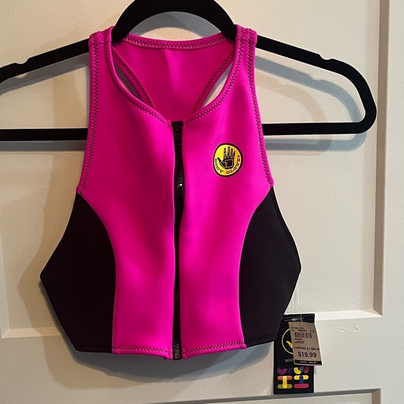 Body Glove Fuchsia and Black Women's Swim Top - Picture 1 of 2